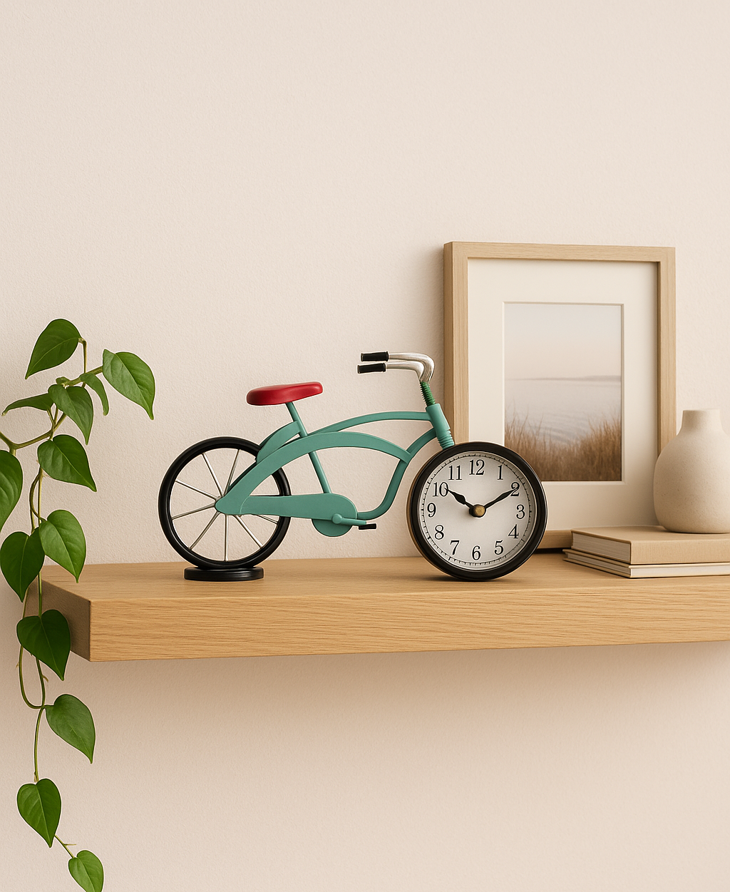 Bicycle-shaped table clock for home and office decoration