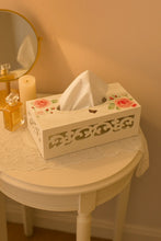 Load image into Gallery viewer, Double rose design floral tissue box on wooden body – MetaphorBD
