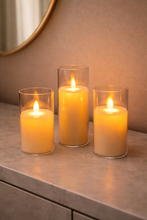 Load image into Gallery viewer, Set of 3 LED Flameless Candles - Elegant Home Decor
