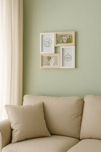 11 inch 4-in-1 Nordic wall photo frame set with wood and white finish