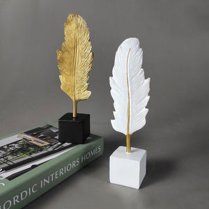 Resin crafted leaf ornaments for home and living