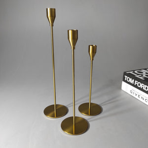 Elegant Minimalist Gold Candle Holder Set – 3 pcs set