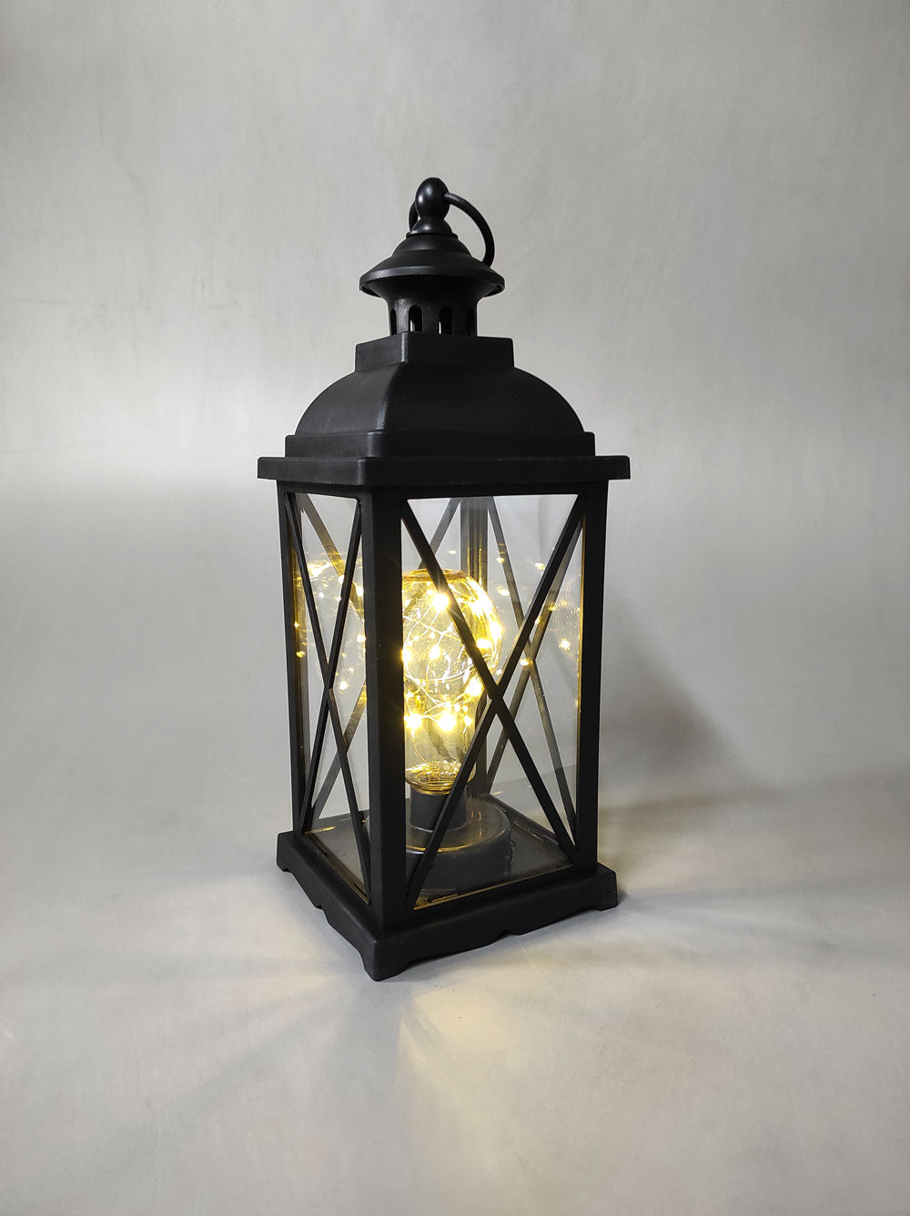 Decorative Battery Powered LED Lantern with LED Candle
