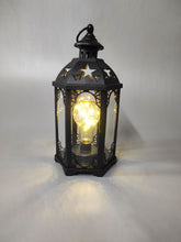 Load image into Gallery viewer, Decorative Battery Powered LED Lantern with LED Candle
