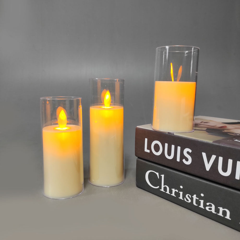 Set of 3 LED Flameless Candles - Elegant Home Decor