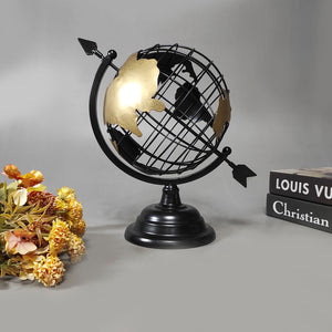 Black and Gold Globe – Elegant World Map Decor