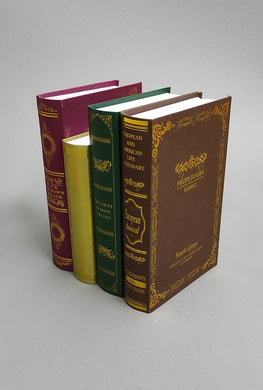 4 pcs vintage decorative fake books set for home décor
