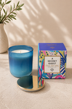 Load image into Gallery viewer, Luxury scented candle in glass jar with decorative packaging for home fragrance and aesthetic decor
