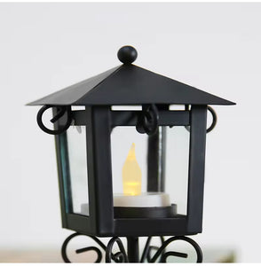 Decorative White Lantern Lamp Post – Elegant LED Lighting for Home and Garden