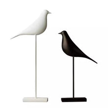 Load image into Gallery viewer, Minimalist Black &amp; White Bird Sculpture Pair – Nordic Desk Decor (13/10 Inch)
