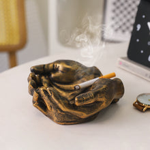 Load image into Gallery viewer, Resin Hand-Shaped Ashtray – Artistic Desktop Decor &amp; Smoker Gift

