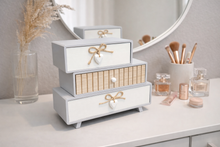 Load image into Gallery viewer, wooden jewelry organizer drawer vanity storage box decorative dressing table organizer
