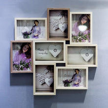 Load image into Gallery viewer, Modern Multi-Frame Wall Photo Collage – 8 Frame Decorative Wall Art Set (18×18 Inch)
